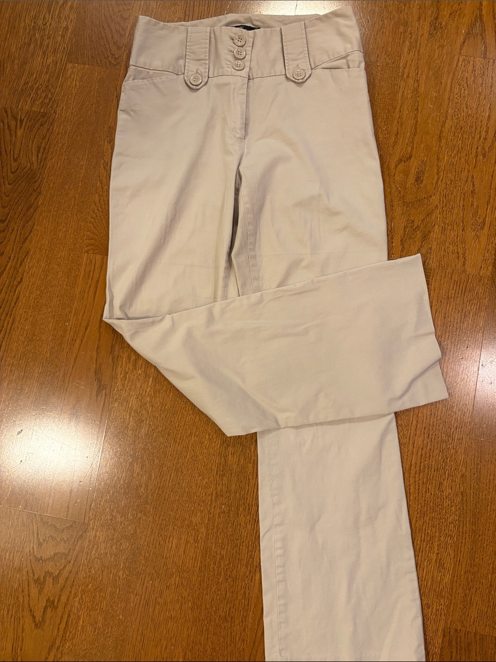 BEDO Neutral Beige Cotton Blend Skirt with Stretch